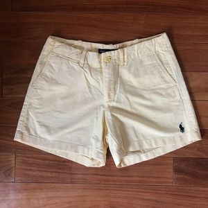 Ralph Lauren Sport cotton, pastel yellow shorts